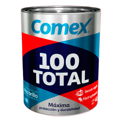 Galón Comex 100 Total Colores Secado 90min 4lts Acabado Brillante Color Dinastia | Envío gratis