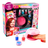 Kit Esmalte Manicure Infantil Com Adesivos Unha E Acessórios