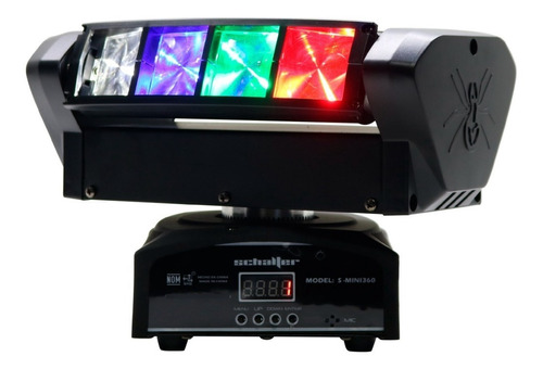 Cabeza Movil Mini Spider Led 8x10w Luz Disco Rgbw Motorizada