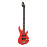 Bajo Eléctrico Pasivo 5 Cuerdas Symphonic Rojo C/funda + Msi