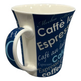 Taza Mug Desayuno Café X6 Azul Coffe Cerámica 