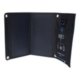 Cargador Solar Portátil Tipo Carpeta De 15watts Azul