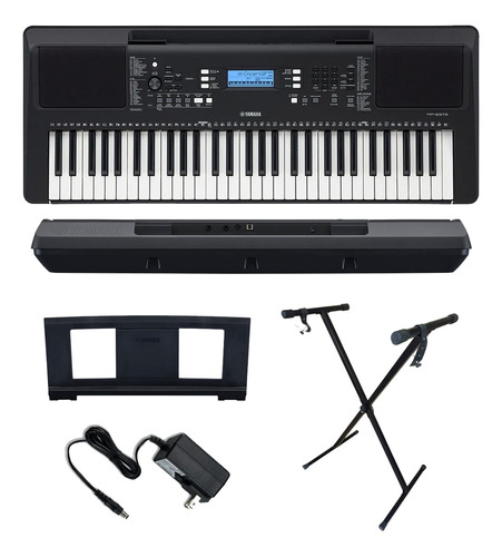 Teclado Yamaha Psr E373 Arranjador 5/8 + Fonte + Suporte X