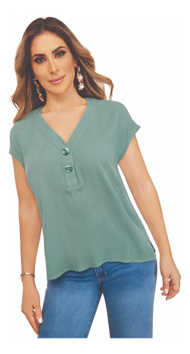 Blusa Casual Mujer Verde 961-33