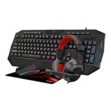 Kit Gamer Pc (teclado Usb, Pad, Mouse Y Audífono) Audiofans