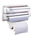 Dispensador Triple De Papel Para Cocina 3 En 1 Blanco