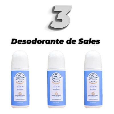 Desodorante Natural Con Piedra De Alumbre 90 Ml 3 Piezas Fragancia Sin Olor | Meses sin interés