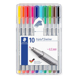 Marcadores Microfibras Staedtler Triplus 0.3mm X 10 Colores