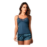 Pijama Babydoll Mujer Sexy Femenina Blusa Short Sensual 