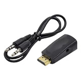 Adaptador Hdmi P/ Vga P2 Com Audio Ligar Ps4 Xbox Em Monitor