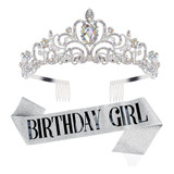 Corona De Cumpleañera, Banda De Cumpleaños Para Niñas, Tiara