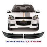 Par Rejilla Facia Chevy C3 2009 2010 2011 2012 Sin Hoyo