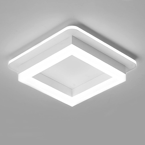 Lámpara De Techo Led Cuadrada De 24 W, Acrílico Blanco, Mont