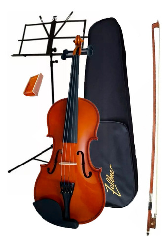 Violino 4/4 Zelmer Natural Envernizado Zlm 44nv+ Partitura Cor Marrom