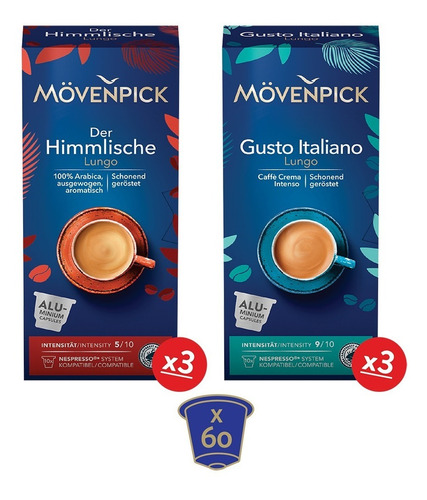 Pack 60 Cápsulas De Café Mövenpick Lungo Para Nespresso®