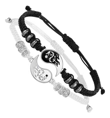  Pulseras Yin Yang Para Parejas, Compatible Con Amigos Y Par