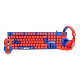 Kit Gamer Marvel Spiderman 3 En 1 Teclado Mouse Audifonos