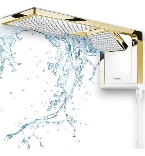 Chuveiro Elétrico De Parede Acqua Duo  Dourado