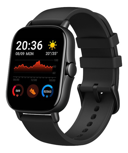 Smartwatch Swg-004 Reloj Inteligente P/ Samsung Xiaomi Moto Caja Gris Oscuro Malla Negro Diseño De La Malla Mesh