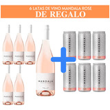 Vino Mandala Rose X 6 Bot, + 6 Latas De Regalo  Mandala Rose