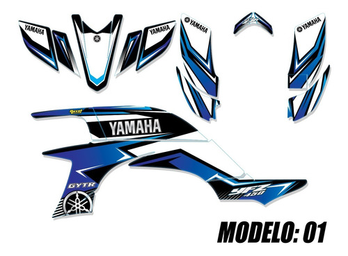 Kit Calcos Gráfica Yamaha Yfz 450 (carburador) Mate Grueso