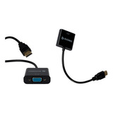 Convertidor Hdmi A Vga Cable Adaptador Conversor Audio 1080p