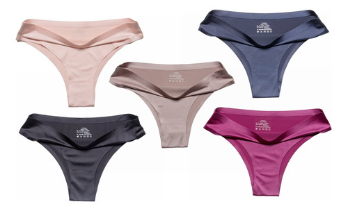 Pack De 6 Bragas Bikini Sin Costuras De Seda De Hielo Para M