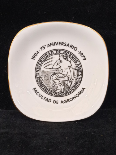 Platito Decorativo Porcelana Verbano 75 Aniv. Univ Agronomia