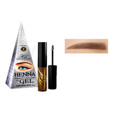 Delineador En Gel Para Cejas Henna Natural Semipermanente Hd Color 02 Café Oscuro/dark Brown