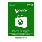 Tarjeta De Regalo Microsoft Xbox - 200 Mxn Código Digital