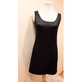 Vestido Negro Corto Elastizado Love This Talle S/m