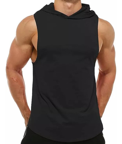 Polera Capucha Sin Mangas Gym / Musculosas