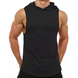 Polera Capucha Sin Mangas Gym / Musculosas