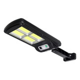 Reflector Lampara Led 4 Paneles Recarga Solar Pared Exterior