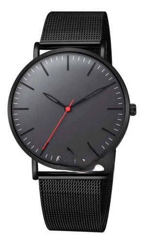 Reloj Negro Metálico Minimalista Clásico