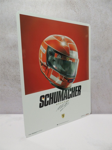 Chapas Formula 1 - Schumacher 20x30 Cm - Scuderia Ferrari