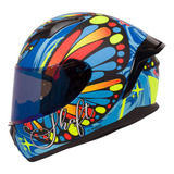 Casco Para Moto Talla L Certificado Better Azul Matte Shaft