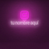 Letrero Led Neón Usuario Instagram Personalizado 12cm Letra