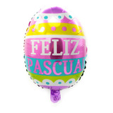 Globo Metalico 32x46 Huevito Feliz Pascua X1 Uni