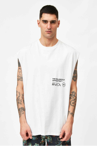 Musculosa Rvca Hombre Texter Over Muscle