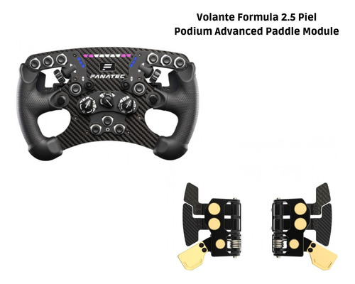 Volante Formula 2.5 Piel + Advanced Paddle Module Fanatec