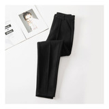 Pantalones De Vestir De Lana Para Mujer, Informales, Anchos,