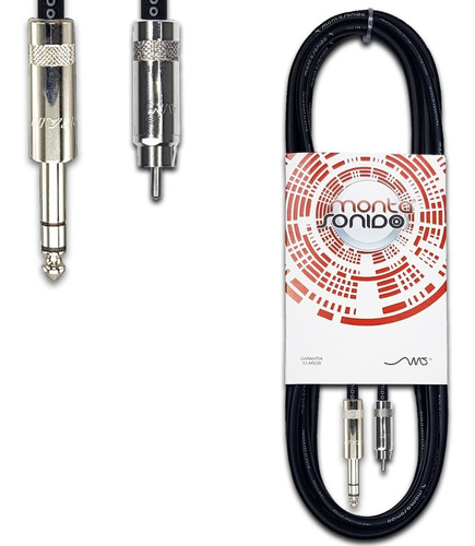 Cable Audio Plug Trs A Rca Mono 1,5 Mts Neutrik Profesional