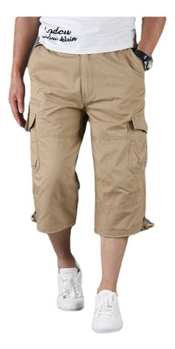 Pantalones Cortos Tipo Cargo De Camuflaje Para Hombre, Panta