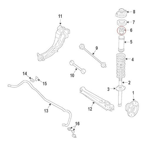 Tope De Suspension Amortiguador Trasero Jeep Compass Patriot Foto 4