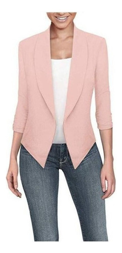 Cómodo Blazer Suéter Saco Casual Manga 3,4 Mujer