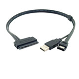 Cable De Ssd Sata 22 Pines A Usb 50 Cm Negro