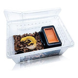Hamiledyi Reptile Breeding Box Set Portable Gecko Feeding Ha