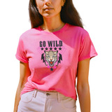 Camiseta Feminina T-shirt Leopard Onça Moda Blogueira Gugi