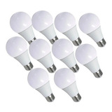 Kit 10 Piezas Foco Led Para Casa 7w Ahorradores Bombilla E27 Color De La Luz Blanco Frío